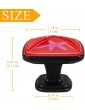 Square Handle Knobs Starfish Abstract Red - B09W73L16KV