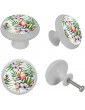 Watercolor Painting Hibiscus and Flamingo Drawer Knobs Dresser Knobs Door Handle Cupboard Pull Kitchen Cabinet Knobs for Dresser Drawers 4 Pack - B09ZGWZX93W