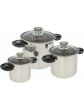 Bo-Camp Cookware set Elegance Compact 3 Stainless steel - B00KDU2FUKW