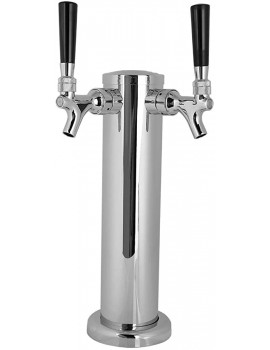 Double-headed Tap Stainless Steel Beer Faucet Beer Tower Faucet for kitchen Picnics - B08TLWX4TCA