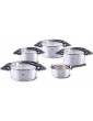 Fissler intensa Cookware-Set 5-Pieces Stainless Steel Cooking Pot Set with Lid 3 Cooking Pots 1 Stewing Pots 1 Saucepan without Lid Induction Gas Ceramic Electric - B002RWZDAGW