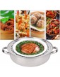 Hbao 28CM Anti Slip Stainless Steel Single Layer Stockpot Hotpot Food Steamer Multifunction Pot Cookware Household Cooking Size : Large - B09777QSBYY