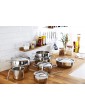 Lagostina Idea Kitchen: Euforia Cookware 11 pieces inox 18 10 bottom induction Lagoseal - B00C95N132B