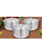 Large Size6-piece Pot-Set with Lids Suitable for Induction Stainless Steel Passion - B09763XHF3E