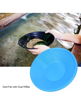Okuyonic Washing Tool Mining Pan Gold Pan Dredging for Beginners with Dual Riffles - B095R6DCJMA
