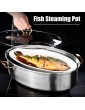 ROMACK Oval Steaming Pot Wear- and Easy To Cooking Pot Conducts Heat Quickly for Electric - B096XB9RC5G