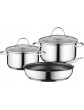 Siemens HZ9SE030 Stainless Steel Pot and Pans Set 3 - B09NGVYR5WT