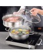Sturdy and Anti-corrosion Pot Set Stainless Steel Steamer And Set Into A Saucepan With A Handle Member -3 Glass Cover Slip And Does Not Heat - B09D2TD2TQJ