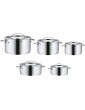 WMF Cookware Set 5-Pieces Gala Plus Pouring Rim Glass Lid Cromargan® Stainless Steel Brushed Suitable for All Stove Tops Including Induction Dishwasher-Safe - B0009YHUPKB