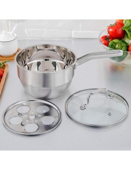ZLDGYG Double Layer Non Stick Soup Milk Pan Multi Purpose Boiler Hot Pot With Steamer Rack Composite Stainless Steel Vacuum Po - B08LKQQKL1X