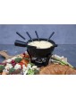 Boska Fondue Set Nero Fondue Pan with 6 Forks Cast Iron Base Dishwasher Safe Pan Black 33.8 fl oz - B00499A670Z