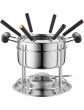 MÄSER 931933 6 People Ideal for Meat 11-Piece Set Including Forks and Fondue Burner in a Pretty Gift Box Stainless Steel Silver - B09MD54RXPQ