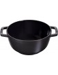 Staub Fondue Set with 4 Forks Suitable for Cheese Chocolate and Meat Fondue Cast Iron Black 16 cm - B01EZAFBMCO