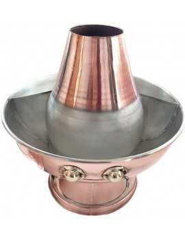 XIARI Copper hot Pot,Thickened Old-Fashioned Carbon Pot Copper Old Beijing Charcoal Pot Stove Family Dinners Outdoor Picnics,26-40c,26cm - B09165Q91SP