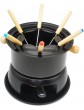 BE-STRONG Chocolate Or Cheese Deluxe Fondue Set Multifunctional Melting Pot with 6 Forks Carbon Steel Fondue Maker for Chocolate Or Cheese Lovers,Black - B09SFPZPR8I