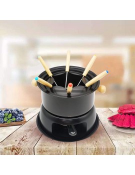 bulrusely Stainless Steel Electric Fondue With Turntable In Gift Box For Cheese Meat Chocolate Broth Cheese Hot Pot Melting Pot Fondue Set - B08RJ4HMQSZ