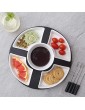 Ceramic Layer Fondue Set Melted Chocolate with Plates Chocolate Fondue Cheese Fondue or Butter Fondue Set White 4-Piece Easy To Use And Clean Long-Lasting - B09Y5HWJZBF