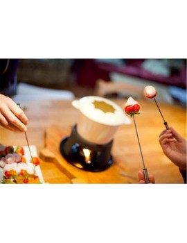 Cheese Fondue Boiler Pot For Melting Chocolate Candy And Candle Making Ice Cream Chocolate Cheese Hot Pot Melting Pot Fondue Set Kitchen Accessories Meat Fondue Sets  Color : White  Size : 16cm  - B099RH6KYCJ