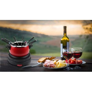 Cheese Fondue Set Suitable for Traditional Cheese Or Sweet Chocolate Fondue with Fondue Fork - B07K9H4J86A