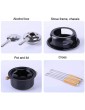 Fondue Set With 6 Forks,Suitable For Cheese,Chocolate And Meat Fondue,Cast Iron,Chocolate Fondue Maker Set Multifunction Carbon Steel Ice Cream Chocolate Cheese Hot Pot Melting Pot Fondue Set - B09YDB9BXXG