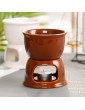 lijun Ceramic Chocolate Fondue Set Ice Cream Cheese Pot Set Porcelain Melting Pot - B08WWNRCBZK
