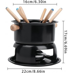 mouyters Melting Pot Multifunctional Ice Cream Cheese Hot Pot Chocolate 6 Person Deluxe Fondue Set - B09YXV2B4HS