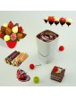 N B Mini chocolate fondue cup set cheese pot serving hot pot high temperature firing 120ml large capacity handmade suitable for cheese ice cream and other desserts - B092MLLL1FI