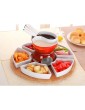 N C Ceramics Mandarin Duck Chocolate Cheese Fondue Set for Cheese Fondue Pot Stainless Steel 4 Forks - B09H49Q3MGS