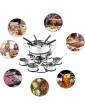 Rotating Cheese Fondue Set Fondue Pot Stainless Steel Multifunctional Fondue Set Ideal Cooking Set for Family Meals - B09Y566NBMP