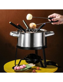 su-xuri 1500ml Chocolate Fondue Machine Set Stainless Steel Ice Cream Fondue Melting Pot Chocolate Cheese Hot Pot With Accessories - B09KH5JYNPO