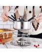 Yajexun Chocolate Fondue Pot Set Stainless Steel Ice Cream Melting Pot Fondue Set Cheese Fondue Set With 6 Fondue Forks Removable Cheese Hot Pot Alcohol Stove For Chocolate Cheese Meat Broth - B09TZXFPZ2Y