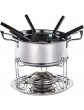 Yajexun Chocolate Fondue Pot Set Stainless Steel Ice Cream Melting Pot Fondue Set Cheese Fondue Set With 6 Fondue Forks Removable Cheese Hot Pot Alcohol Stove For Chocolate Cheese Meat Broth - B09TZXFPZ2Y