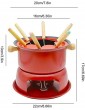 YUNSHAO Cheese Fondue pot Set | Chocolate Fondue Maker | Multifunctional Carbon Steel Melting Pot for Ice Cream Chocolate Cheese Color : Black - B08T1XBT7FT