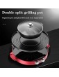 Bktmen Electric Griddle Indoor Pancake Griddle With Non-Stick Coating 2 In 1 Electric Pan Hot Pot Bbq Grill Large Capacity Household Electric Grill Smokeless Color : Red - B09FJBRKVSJ