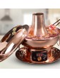 DMMSS Electric Carbon Dual-Purpose Copper Pot,Fondue Pot Electric,Electric Ceramic Chocolate Fondue Set,Cheese Fondue Pot with Temperature Control,A,32CM - B093F7JW9WL