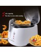 fryer Electric 1600W stainless steel 2.5 liter large capacity electric no fumes household single cylinder enamel - B07YZK3SCSH