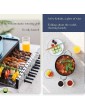 Indoor Electric Grill Bbq With Hot Pot Smokeless Non-stick Baking Tray Skewers Hot Pot Bake Three-in-one Multifunctional Bakeware 220V 1800W Household Color : Blue - B09FJB8FPKO