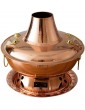 LENASH Electric Carbon Dual-purpose Copper Hot Pot Thickened Electric Hot Pot Household Old Beijing Pure Copper Hot Pot Color : Brass Size : 36cm - B0B1ZZ6WJDC