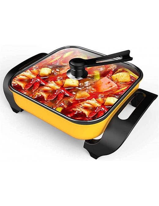 RTYUI Safe Cookware Fondue Fryers Deluxe Multifunction Electric Pot Mongolian Hot Pot Cooker With No Fume For Home Non-Stick（Size: 420X300X200Mm 1600W） Ble C - B096FRWCRYV