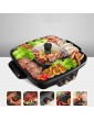 WEREW BBQ The Electric Korean Barbecue Hot Pot Maifan Stone Multi-Function and Hot Pot Tabletop Grill and Fondue Dual Pot 2100W [Energy Class A] - B09WN2JVKGH