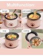 YNB Multifunctional Rice Cooker 3L Portable Electric Hot Pot 500W Rapid Noodles Pan Non-Stick Electric Skillet for Travel Dorm,Without Steamer - B0B1ZF9RRZK