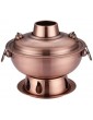 YZMY Hot Pot Saucepans Electric Hot Pots Electric Fondues 1.8 Liters Stainless Steel Hot Pot Chinese Fondue Lamb Chinese Charcoal Hotpot Outdoor Cooker Picnic Cooker-Red Copper - B08CB7H1F1U