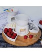 Amiao 400ml Chocolate Melting Pot Ceramic Cheese Chocolate Fondue Set Mini Butter Melting Bowl Snack Pot With 4 Forks And Service Tray - B08T9H78M1R