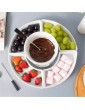Amiao 9pcs Chocolate Fondue Sets Mini Ceramic Fondue Warmer Bowl Pot with 4 Pieces Color Fondue Forks For Cheese Chocolate Butter - B08T9K46RCG