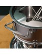 Buding Stainless Steel Melting Pot 10PCS Multifunctional Ice Cream Chocolate Cheese Hot Pot Melting Pot Fondue Set Kitchen Accessories - B08RHSN3JHS