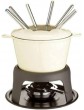 Cast Iron Chocolate Fondue Set with Handles 8 Forks for Melting Chocolate Candy and Candle Making Ice Cream Chocolate Cheese Fondue Set - B0B1P6PS63Z