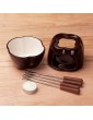 Ceramic Fondue Set Chocolate Fondue Pot Ceramic Melting Pots With Tealight Candles,4 Stainless Steel Forks For Home Cafe And Restaurant - B08SW1KGH8E