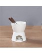 ChangHua1 Home Cooking Ceramic Chocolate Cheese Fondue Set without Candles - B08NSK9H9YD