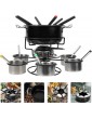 Chocolate Cheese Fondue Pot Set: with Fondue Forks Cups and Rack Portable Stove for Chocolate Cheese - B09P13QF3HS