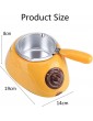 Electric Chocolate Melter Plastic Hot Chocolate Melting Pot Electric Fondue Melter Machine Kitchen Tool with DIY Mould Set,Yellow - B09HGZ254RK